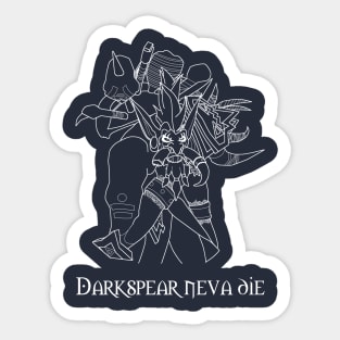 Darkspear neva die (white) Sticker